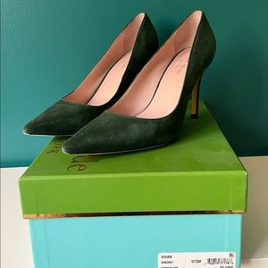 Kate Spade Vivien Pump - Emerald Green Suede - size 8